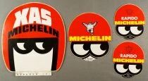  Michelin - Motorcycle - 6 x Vintage Stickers Bibendum