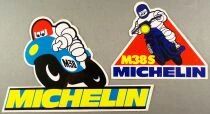  Michelin - Motorcycle - 6 x Vintage Stickers Bibendum