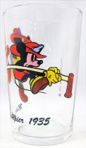 Mickey & his Friends - Amora Mustard glass - 1935 Mickey\' Fire Brigade