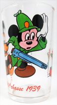 Mickey & his Friends - Amora Mustard glass - 1939 The Pointer