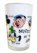 Mickey & his Friends - Mustard glass