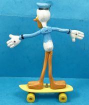 Mickey and friends - Bendable Figure Gabriel Inc. 1977 - Donald on Skateboard