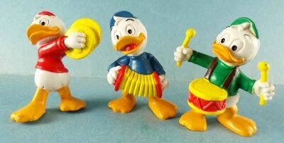 Mickey and friends - Bully 1977 Pvc Figure - Dewey Huey Louie