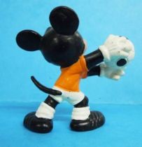 Mickey and friends - Bully 1977 PVC Figure - Mickey  Soccer player with orange t-shirt