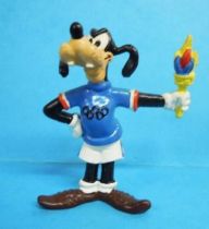 Mickey and friends - Bully 1980 PVC Figure - Goofy carrier of the Olympic torch