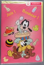 Mickey and Friends - Cartoon Collection 1998 - Birth Card & envelope