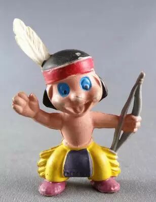 Mickey and friends - Heimo PVC Figure - Hiawatha Yellow Pants Grey Bow