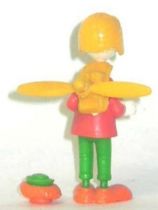 Mickey and friends - Kinder Premium Collapsible Plastic Figure - Gyro Gearllose with props back-pack