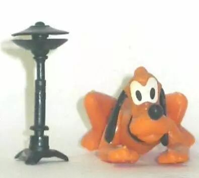 Mickey and friends - Kinder Premium Collapsible Plastic Figure - Pluto laying with cymbals
