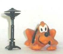 Mickey and friends - Kinder Premium Collapsible Plastic Figure - Pluto seated with micro