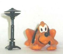 Mickey and friends - Kinder Premium Collapsible Plastic Figure - Pluto seated with micro