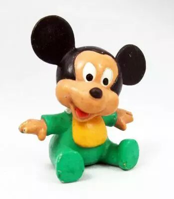 Mickey and friends - M+B Maia Borges PVC Figure 1985 - Disney Babies Mickey Mouse (green romper)