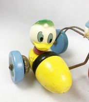 Mickey and friends - Wooden Pull-up Toy - Donald Duck and Huey in Sidecar (Vilac)