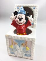 Mickey Apprenti Sorcier (Fantasia) - Boite à Musique Mécanique en Porcelaine (Schmid) Peinte à la main