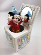 Mickey Apprenti Sorcier (Fantasia) - Boite à Musique Mécanique en Porcelaine (Schmid) Peinte à la main