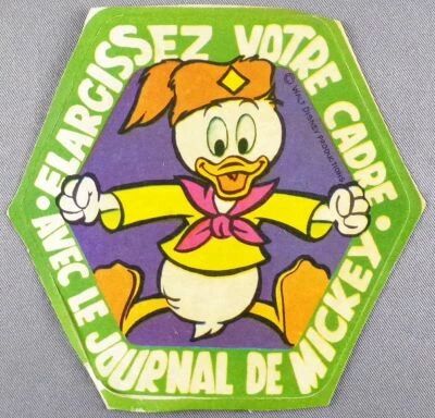 Mickey et ses amis - Autocollant Le Journal de Mickey - Riri Fifi Loulou Elargissez votre Cadre
