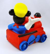 Mickey et ses Amis - Bouteille de bain moussant 20 cm - Mickey en locomotive - Johnson\'s 1996