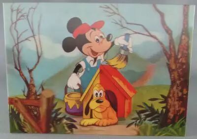 Mickey et ses Amis - Carte Postale 3D Lenticulaire - Mickey & Pluto