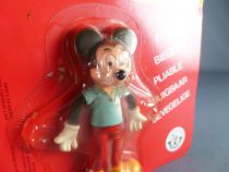 Mickey et ses amis - Figurine Flexible Brabo - Mickey Pull Bleu Neuf Blister  