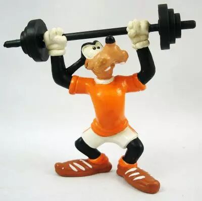 Mickey et ses amis - Figurine PVC Bully - Dingo halt�rophile
