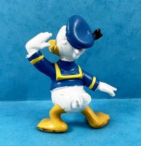 Mickey et ses amis - Figurine PVC Bully 1977 - Donald (salut militaire)