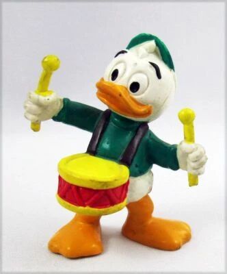 Mickey et ses amis - Figurine PVC Bully 1977 - Loulou au tambour