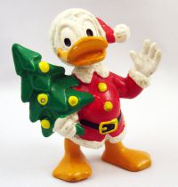 Mickey et ses amis - Figurine PVC Bully 1984 - Donald en Père Noël
