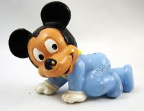 Mickey et ses amis - Figurine PVC Bully 1985 - Bébé Mickey rampant