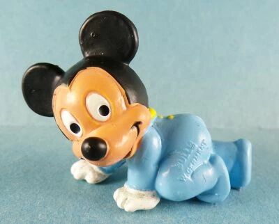 Mickey et ses amis - Figurine Pvc Bully 1985 - B�b� Mickey Rampant