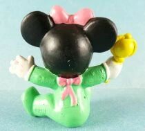 Mickey et ses amis - Figurine Pvc Bully 1985 - B&eacute;b&eacute; Minnie avec Hochet