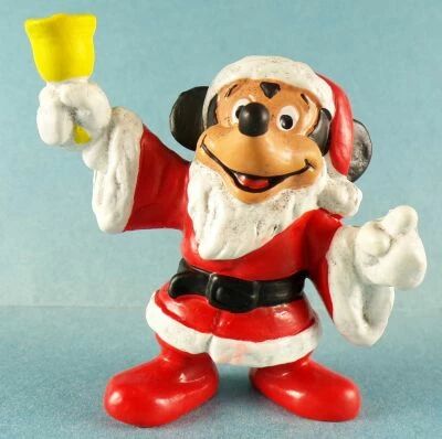 Mickey et ses amis - Figurine Pvc Bully 1985 - Mickey P�re No�l