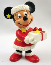 Mickey et ses amis - Figurine PVC Bully 1985 - Minnie en Mère Noël