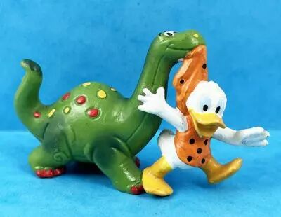 Mickey et ses amis - Figurine PVC Bully 2000 - Donald et Dinosaure (Disney Pr�historique)