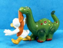 Mickey et ses amis - Figurine PVC Bully 2000 - Donald et Dinosaure (Disney Préhistorique)