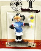 Mickey et ses amis - Figurine PVC Bullyland 1984 - Dingo Porteur Flamme Olympique (neuve sous blister)