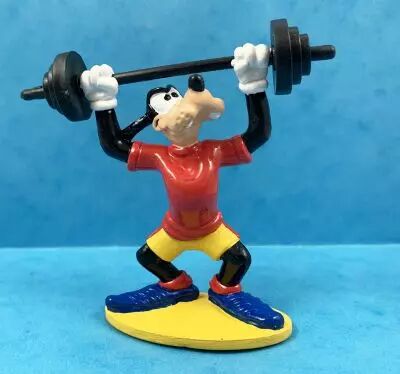 Mickey et ses amis - Figurine PVC Bullyland 1998 - Dingo Halt�rophile