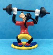 Mickey et ses amis - Figurine PVC Bullyland 1998 - Dingo Haltérophile