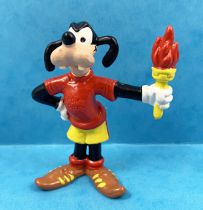 Mickey et ses amis - Figurine PVC Bullyland 1998 - Dingo Porteur Flamme Olympique