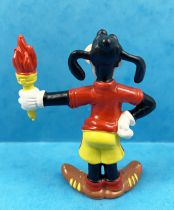 Mickey et ses amis - Figurine PVC Bullyland 1998 - Dingo Porteur Flamme Olympique