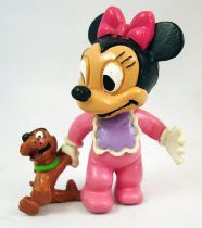 Mickey et ses amis - Figurine PVC Comics Spain - Bébé Minnie avec peluche Pluto