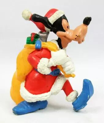 Mickey et ses amis - Figurine PVC M+B Maia Borges 1983 - Dingo � No�l