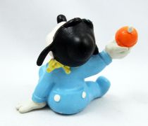 Mickey et ses amis - Figurine PVC M+B Maia Borges 1985 - Disney Babies Bébé Dingo (grenouillère bleue)