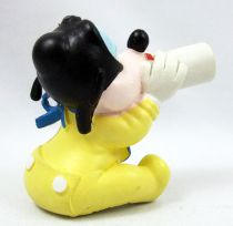 Mickey et ses amis - Figurine PVC M+B Maia Borges 1985 - Disney Babies Bébé Dingo (grenouillère jaune)