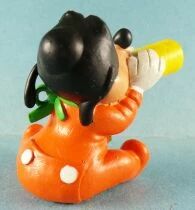 Mickey et ses amis - Figurine Pvc M+B Maia Borges 1985 - Disney Babies B&eacute;b&eacute; Dingo (grenouill&egrave;re orange)