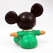 Mickey et ses amis - Figurine PVC M+B Maia Borges 1985 - Disney Babies Bébé Mickey (grenouillère verte)