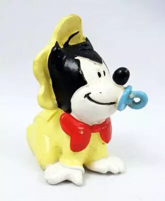 Mickey et ses amis - Figurine PVC M+B Maia Borges 1985 - Disney Babies B�b� Pat Hibulaire (t�tine bleue)