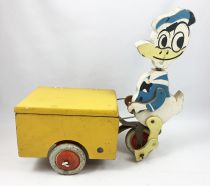 Mickey et ses amis - Jouet à traîner en bois - Donald Duck en Triporteur