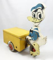 Mickey et ses amis - Jouet à traîner en bois - Donald Duck en Triporteur