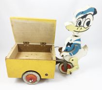 Mickey et ses amis - Jouet à traîner en bois - Donald Duck en Triporteur