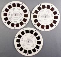 Mickey et ses Amis - Pluto - 3 Disques View-Master 3D sans Pochette R&eacute;f. B 529-F